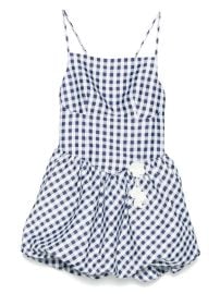 Self-Portrait gingham-pattern Sleeveless Mini Dress Blue at Farfetch
